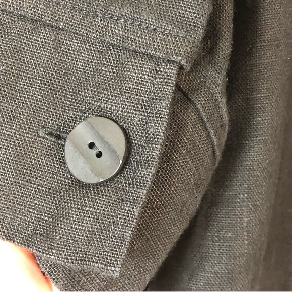 FLAX 100% Linen Black Blazer Button Jacket Size P (4/6) - Picture 6 of 11